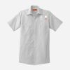 Short Sleeve Striped Industrial Work Shirt Thumbnail