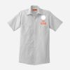 Short Sleeve Striped Industrial Work Shirt Thumbnail